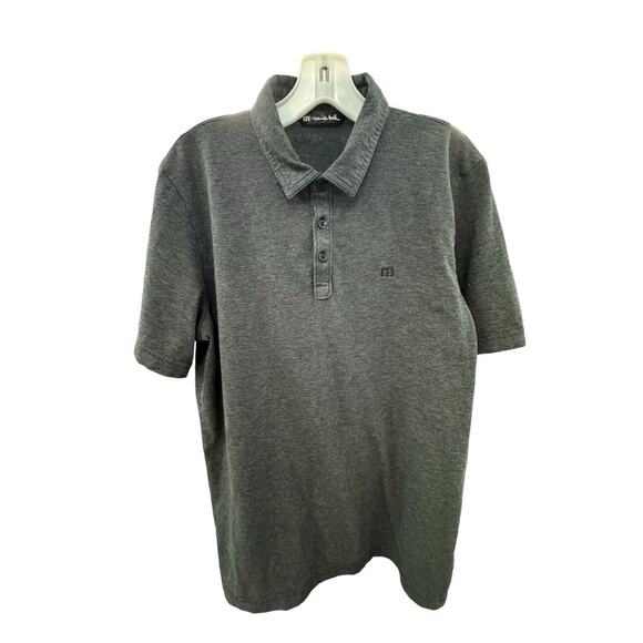 Travis Mathew Other - Travis Matthew Polo Shirt Mens Large Charcoal Gray Short Sleeve Pima Cotton Poly